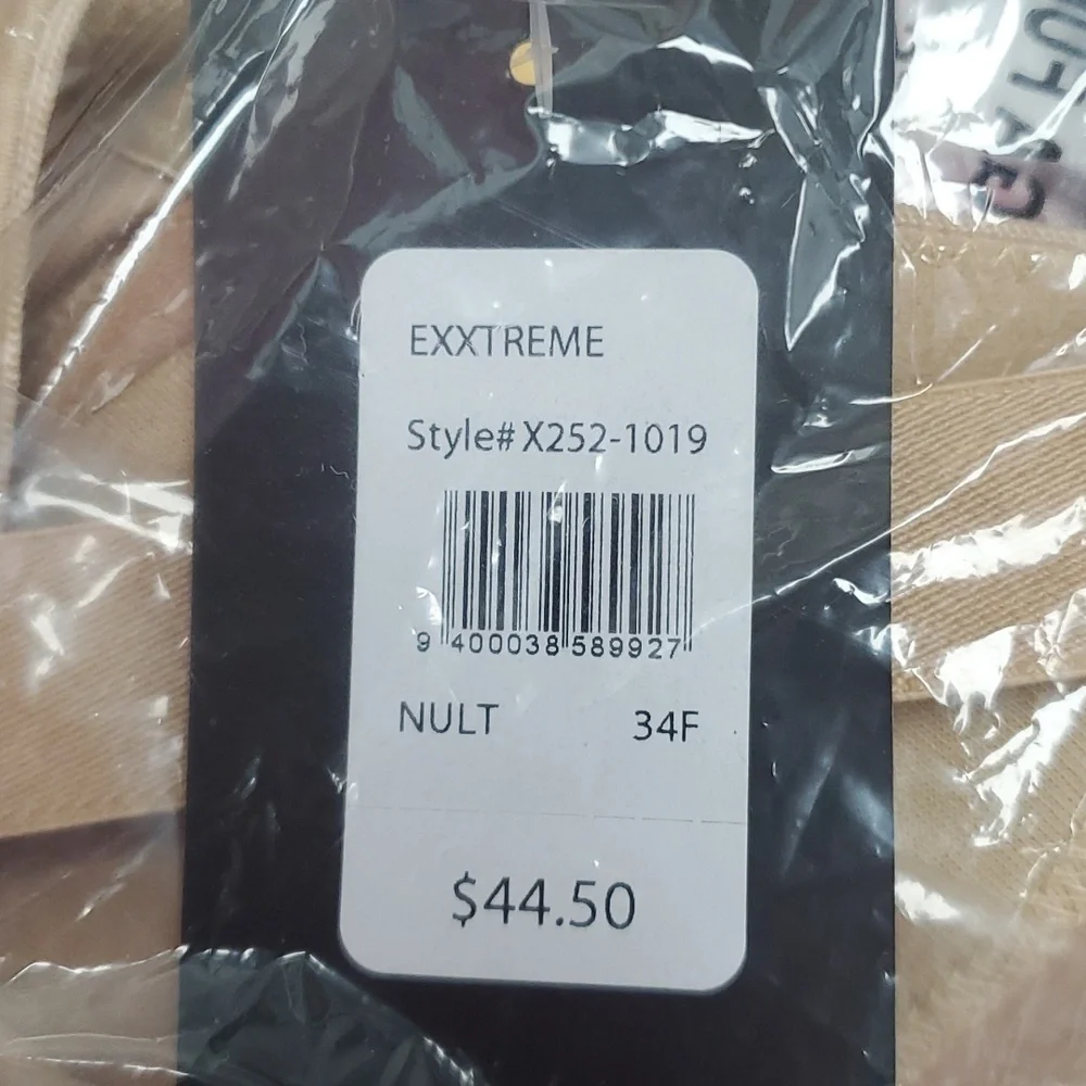 Hollywood Exxtreme Cleavage Nude Latte Push Up Bra Size 34F